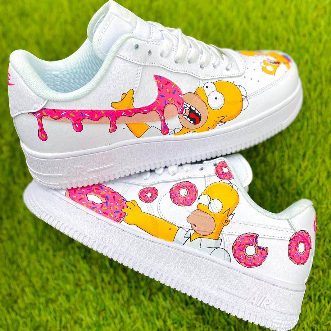 AF1 Custom Simpsons Homer Donut Sneakers – Hand-Painted AF1