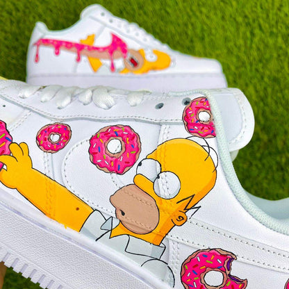 AF1 Custom Simpsons Homer Donut Sneakers – Hand-Painted AF1
