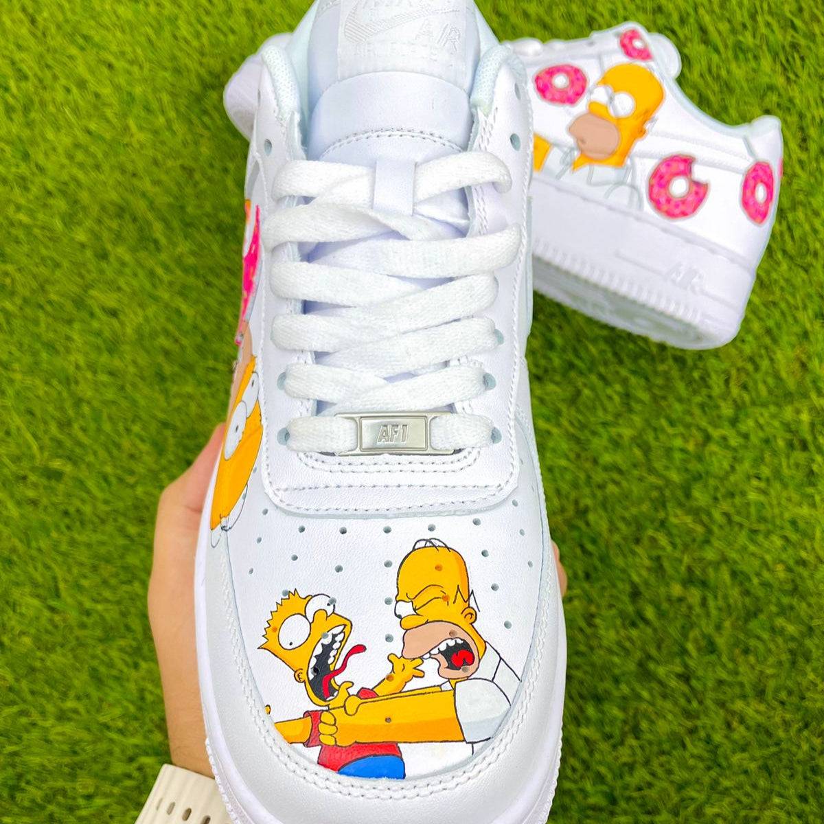 AF1 Custom Simpsons Homer Donut Sneakers – Hand-Painted AF1
