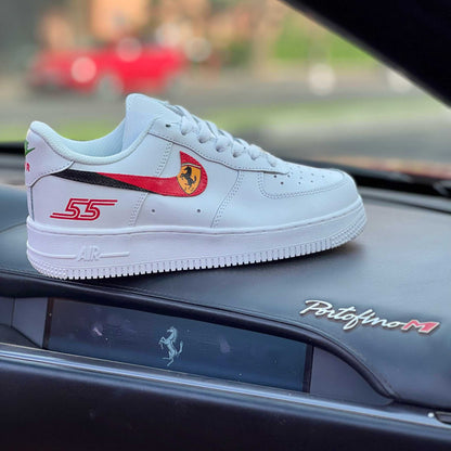 Custom AF1 Ferrari Edition | Handmade Luxury Sneakers 