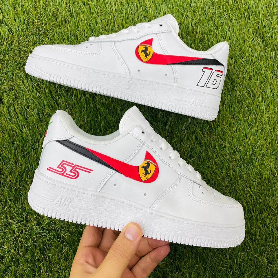 Custom AF1 Ferrari Edition | Handmade Luxury Sneakers 