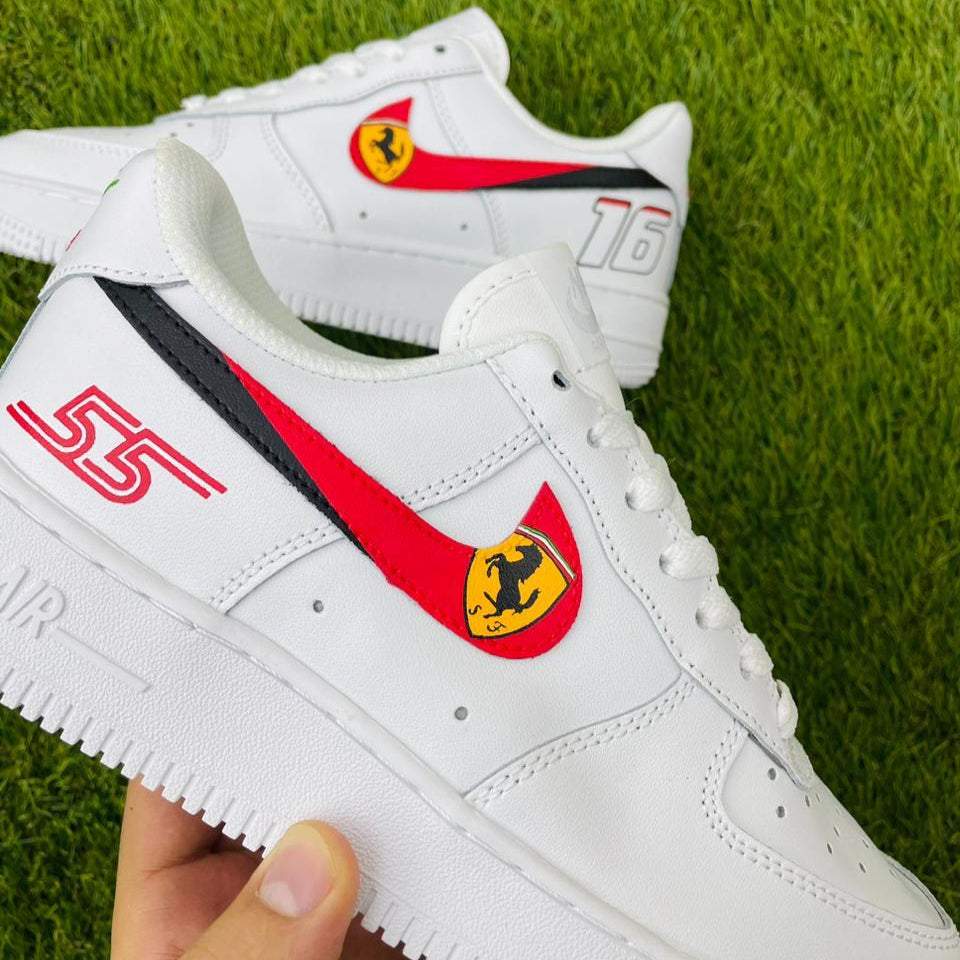 Custom AF1 Ferrari Edition | Handmade Luxury Sneakers 