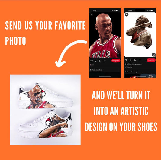 AF1 Custom Hand-Painted Sneakers – Turn Your Favorite Photo into Wearable Art!